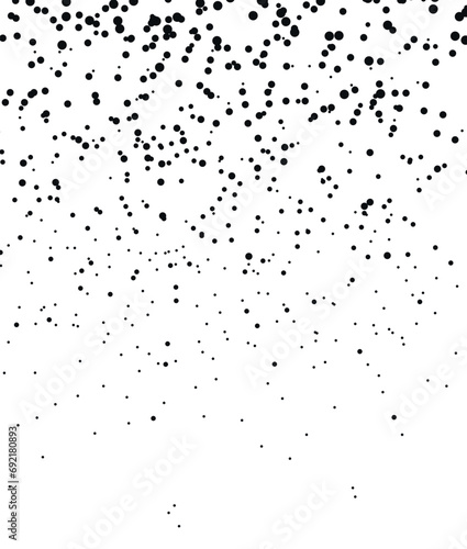 halftone background of black dot particles, black paint splash, black dot pattern