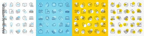 Vector icons set of Car key, Sports stadium and International flight line icons pack for web with Mail, Delivery app, 360 degrees outline icon. Yoga, Laptop password, Sun cream pictogram. Vector © blankstock