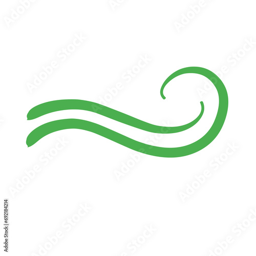 Green Swirls Swoosh Vector