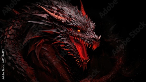 Dragon on a dark background