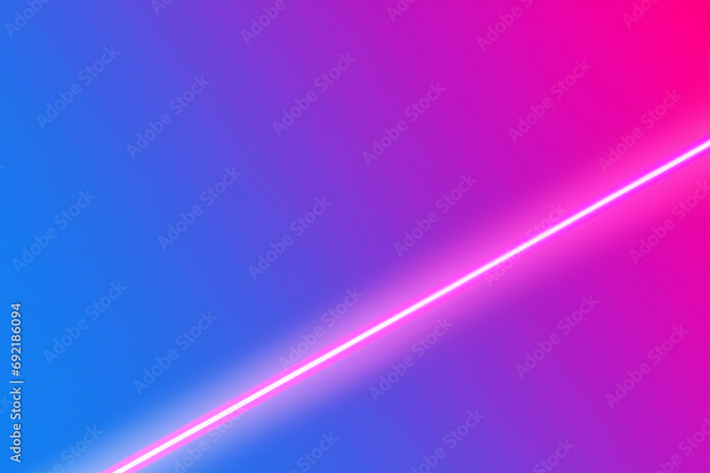 Slanted pink neon line on blue and pink gradient.