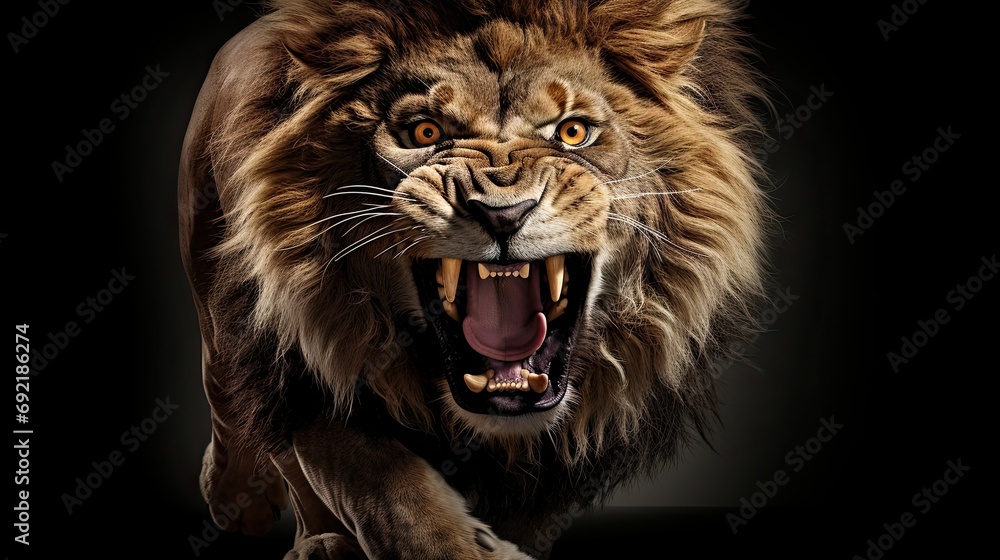 Obraz premium Lion blackground UHD wallpaper