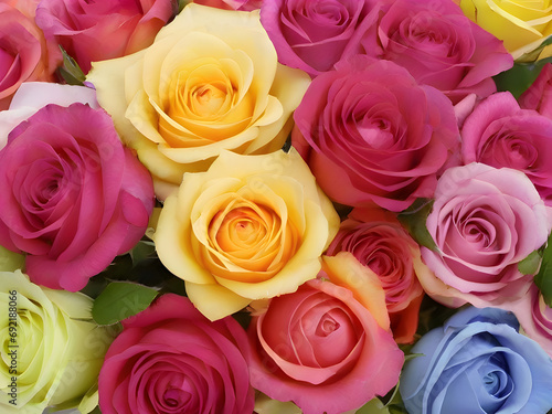 colorful roses wallpaper © Irma