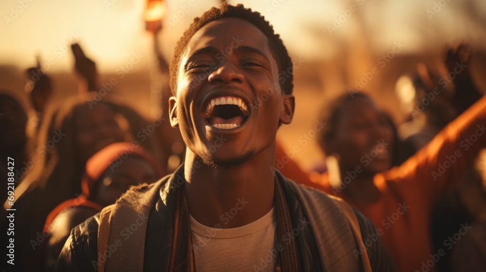 Top Close View Laughs Handsome African, Background HD For Designer        