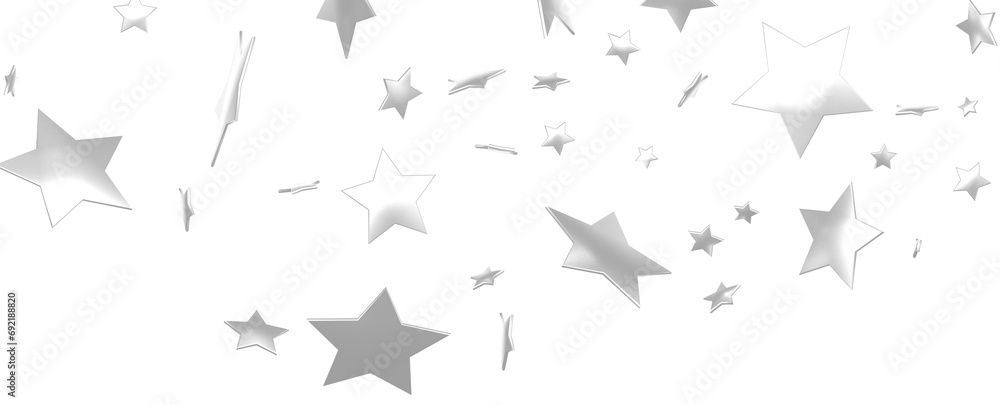 Silver star of confetti. Silver star of confetti.
