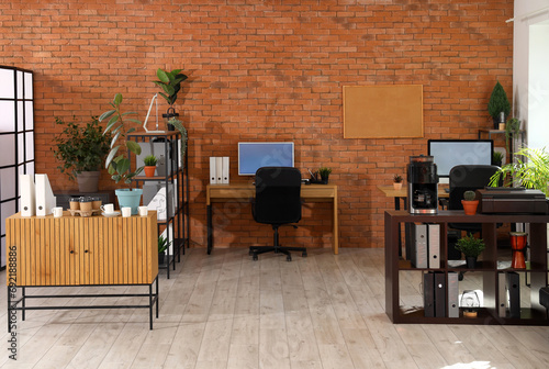 Interior of modern office w...