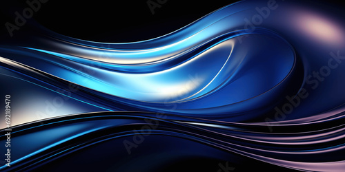 blue and black abstract background with waves