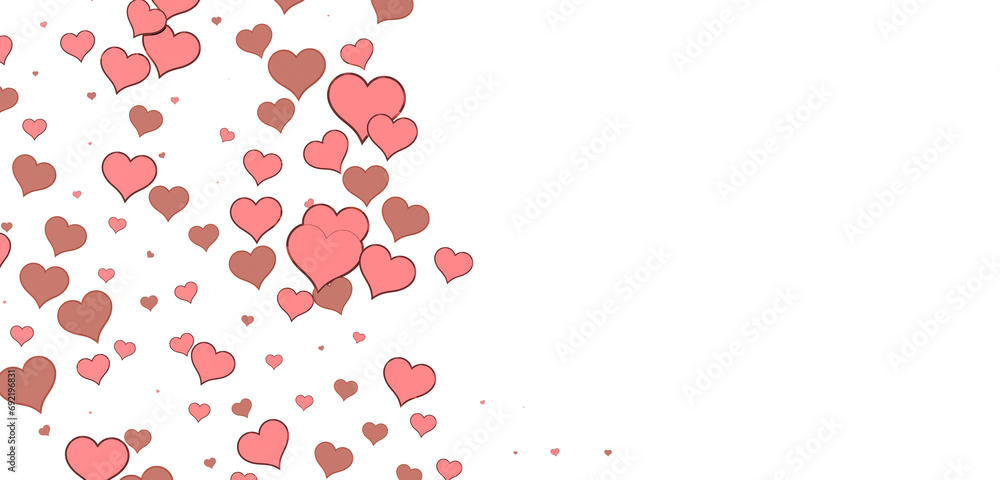 realistic isolated heart confetti on the transparent background for decoration and covering. realistic isolated heart confetti on the transparent background for decoration and covering.