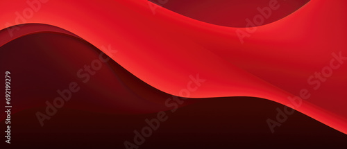 Vibrant red waves flow with a smooth, dynamic motion, creating a bold abstract background.