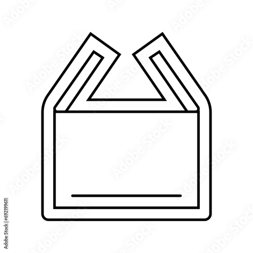 open box unpacking loading contents line icon vector. open box unpacking loading contents sign. isolated contour symbol black illustration