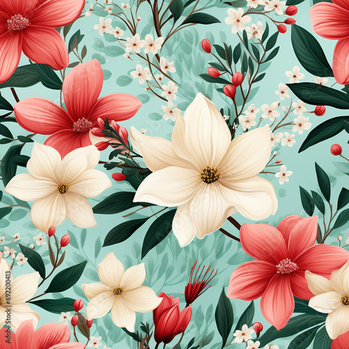 Seamless pattern  flowers  cover  packaging  wallpaper  seamless pattern with flowers