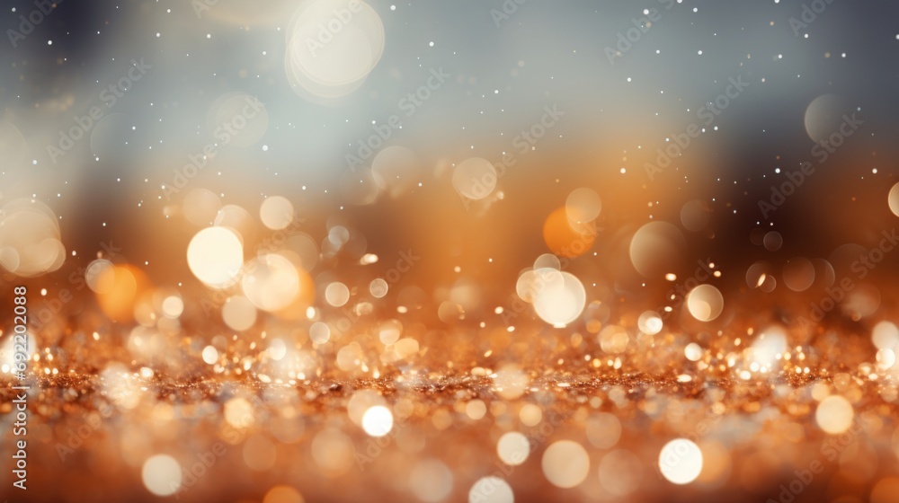 Chrismast background with bokeh lights and snow Chrismast background with bokeh lights and snow