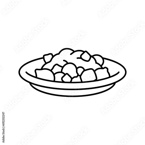 beef bourguignon french cuisine line icon vector. beef bourguignon french cuisine sign. isolated contour symbol black illustration
