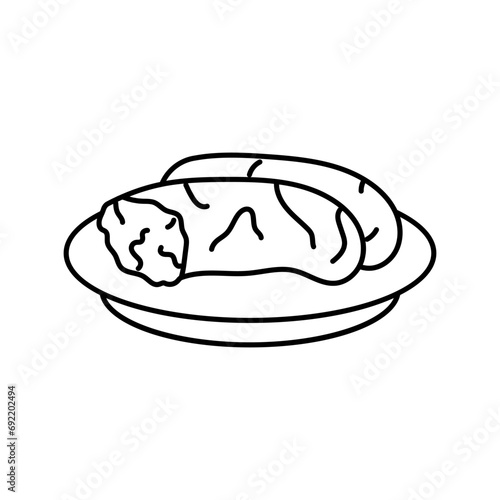 ratatouille french cuisine line icon vector. ratatouille french cuisine sign. isolated contour symbol black illustration
