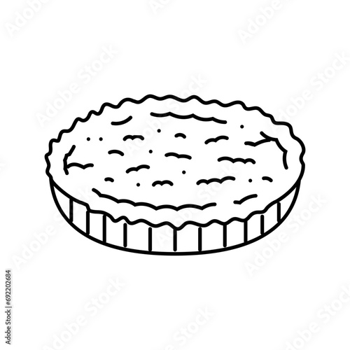 quiche lorraine french cuisine line icon vector. quiche lorraine french cuisine sign. isolated contour symbol black illustration