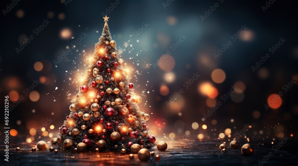 Mystical Christmas Tree Holiday Card Background , Background HD, Illustrations Mystical Christmas Tree Holiday Card Background , Background HD, Illustrations