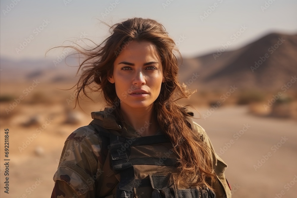 View of a beautiful girl in the middle of the Namib desert. View of a beautiful girl in the middle of the Namib desert.