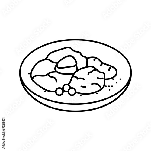 ossobuco stew italian cuisine line icon vector. ossobuco stew italian cuisine sign. isolated contour symbol black illustration