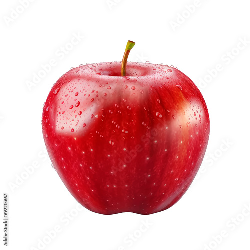 Apple Elegance: Photorealistic rendering with crisp, vibrant colors on a clean white background.