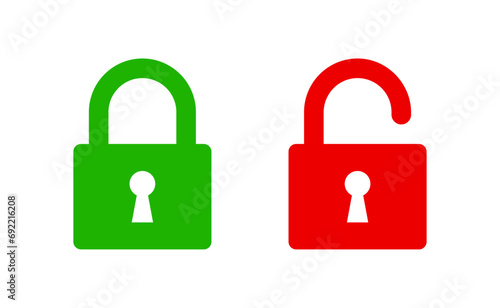  Locked and unlocked lock icon