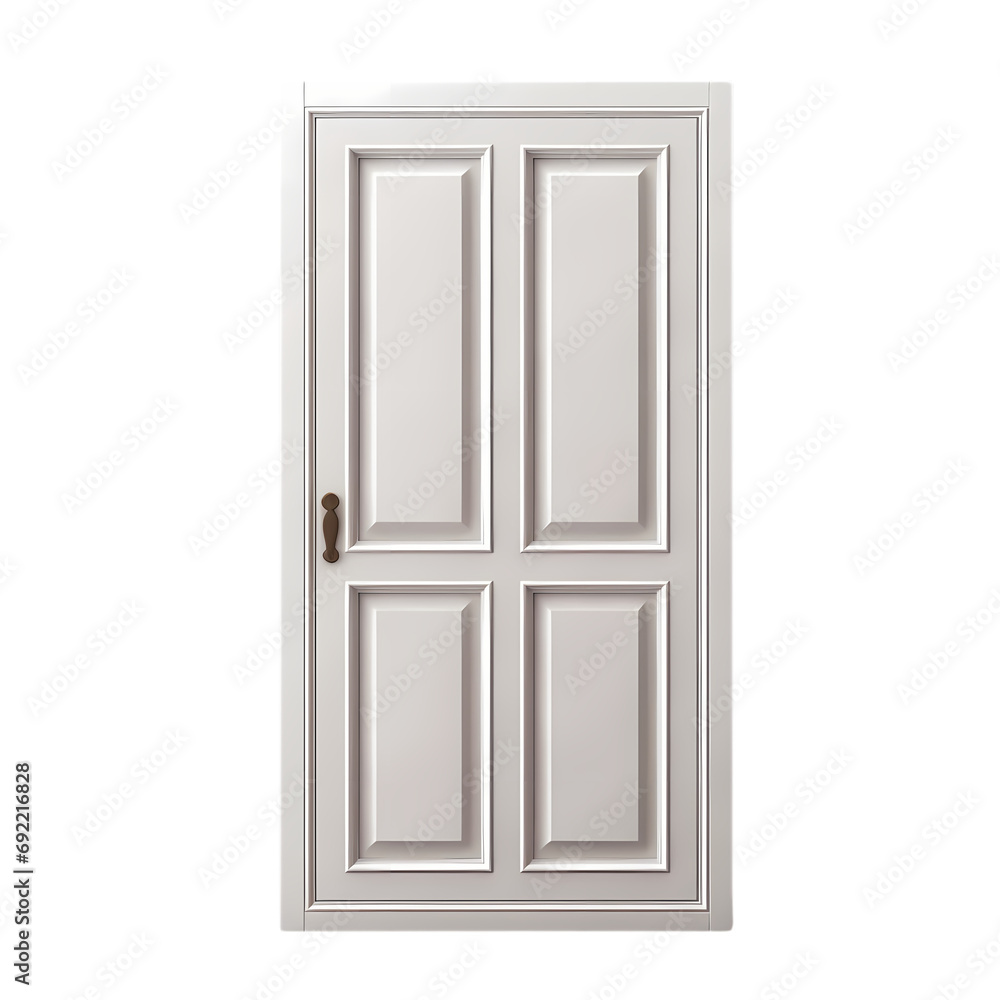 Wooden door isolated on transparent background Wooden door isolated on transparent background