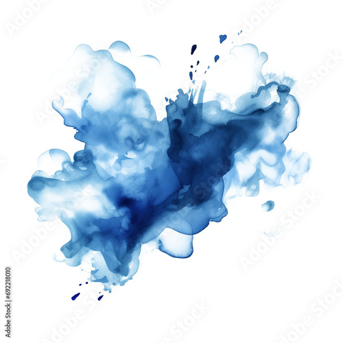 blue water splash isolated