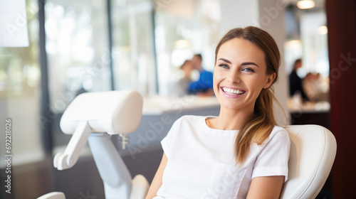 Dental Care:Smiling Woman at the Dentist