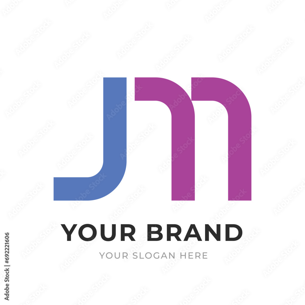 Set of Letter JM, MJ, J, M Logo Design Collection, Initial Monogram Logo, Modern Alphabet Letter JM, MJ, J, M Unique Logo Vector Template Illustration for Business Branding.