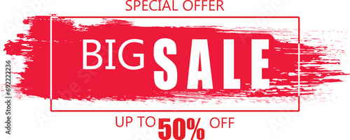 sale banner layout design, Grunge Brush Strokes Banner Background, brush sale banner vector.eps8