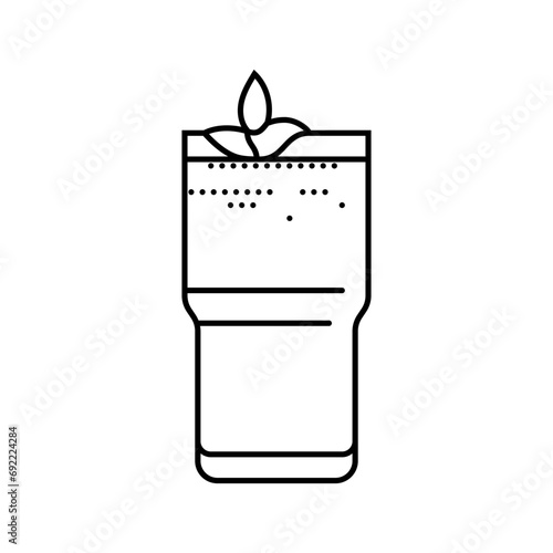 ayran turkish cuisine line icon vector. ayran turkish cuisine sign. isolated contour symbol black illustration
