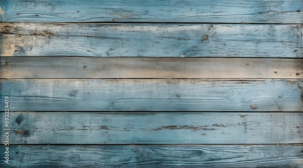 Ocean blue wooden slats, paint worn by the passage of time. Ocean blue wooden slats, paint worn by the passage of time.