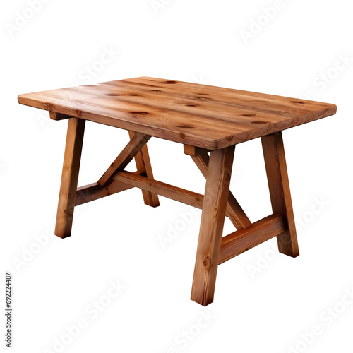 wooden table isolate background