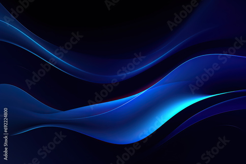blue and shape of a wave on the black background, in the style of futuristic chromatic waves. colorful flaming clouds wallpaper