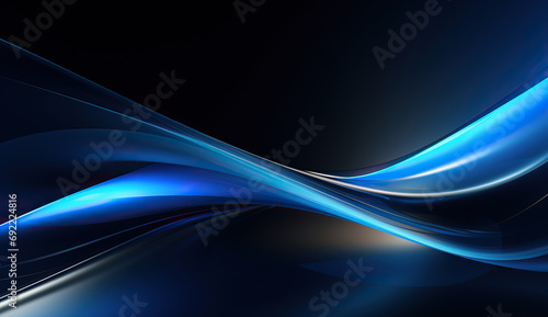 blue and shape of a wave on the black background, in the style of futuristic chromatic waves. colorful flaming clouds wallpaper
