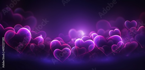 Love purple heart wallpaper, valentine's day concept photo