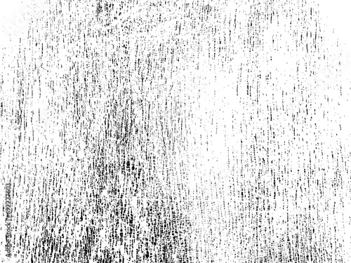 Grunge background black and white texture of old paint peeling off a wooden board. Natural texture. Vector illustration. Distress weathering chips cracks scratches scuffs dust dirt large small grains
