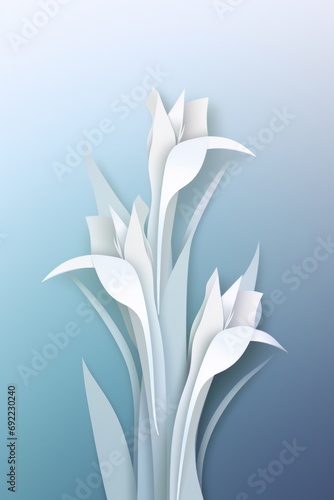 Futuristic abstract background  modern product presentation backdrop  blue and gray color scheme  integrated lighting design  negative space usage  floral elements in modern art