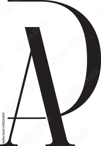 DA letter logo modern design