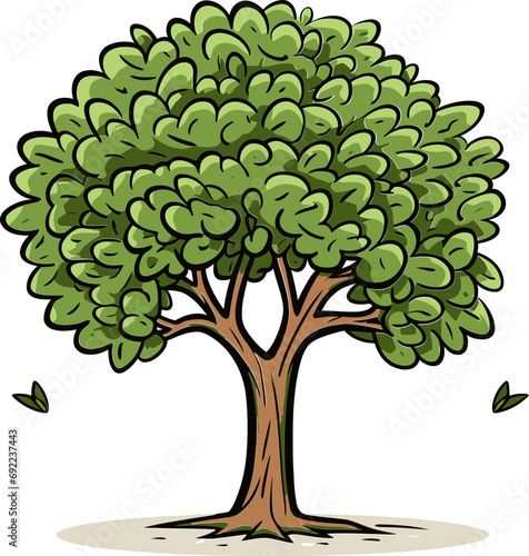 Leafy Lines Handcrafted Tree Vector CompendiumForest Frescoes Artistic Tree Vector Showcase