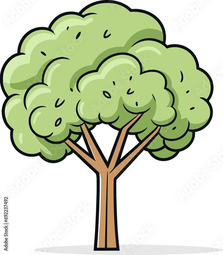 Leafy Lines Handcrafted Tree Vector CompendiumForest Frescoes Artistic Tree Vector Showcase