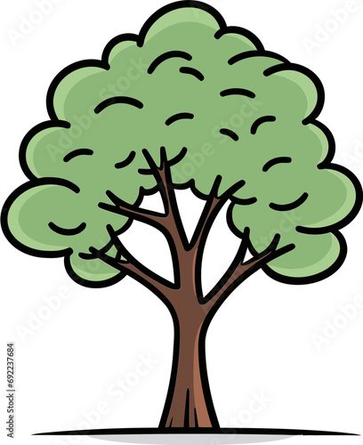 Rustic Reverie Hand-Rendered Tree Vector ReverieEnchanted Forests Illustrated Tree Vector Chronicles