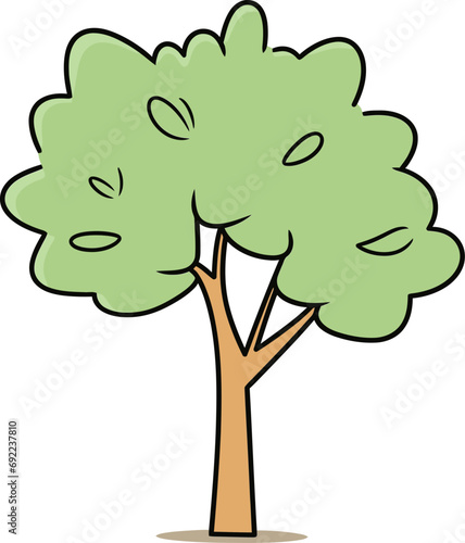 Rustic Reverie Hand-Rendered Tree Vector HarmonyOrganic Canopies Hand-Drawn Vector Treescape