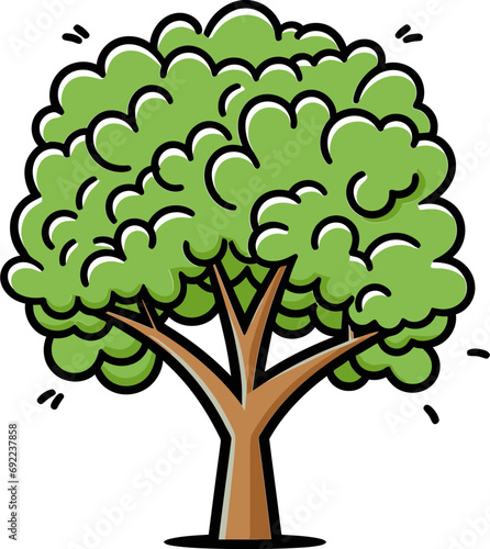 Natures Canvas Illustrated Tree Vector CollectionWhispering Woodscape Artistic Tree Vector Panorama