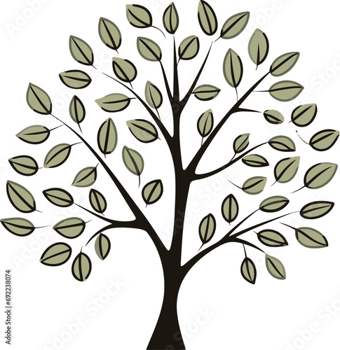 Arboreal Artistry Handcrafted Vector MasterpiecesTranquil Treetops Hand-Drawn Tree Vector Portraits