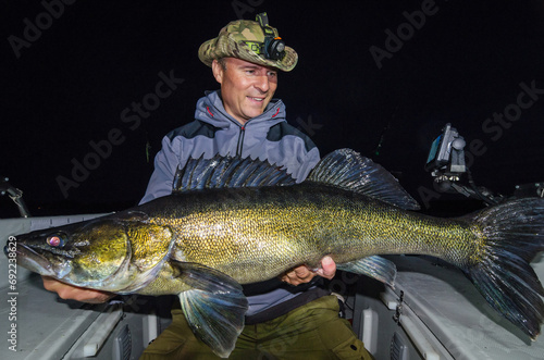 Big zander - night fishing trophy