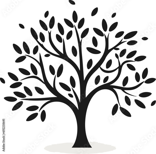 Foliage Reveries Illustrated Tree Vector DaydreamsNatures Elegy Hand-Rendered Tree Vector Tribute