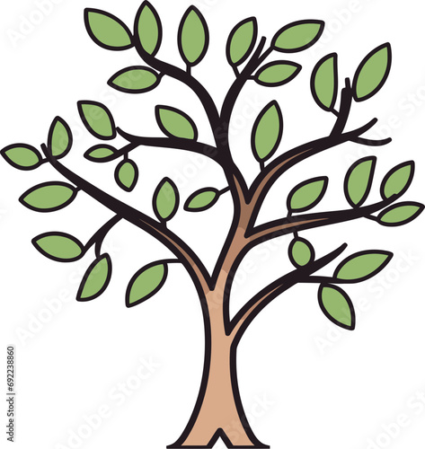 Sylvan Sketchbook Handcrafted Tree Vector SketchbookRustic Reverie Hand-Drawn Tree Vector Reverie
