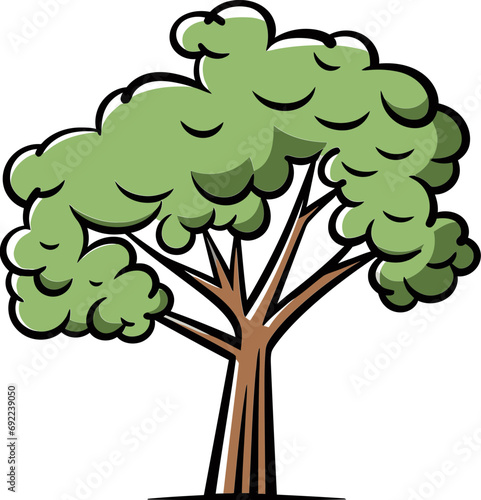 Sylvan Serenade Handcrafted Tree Vector SerenadeRustic Revelry Hand-Rendered Tree Vector Revelry