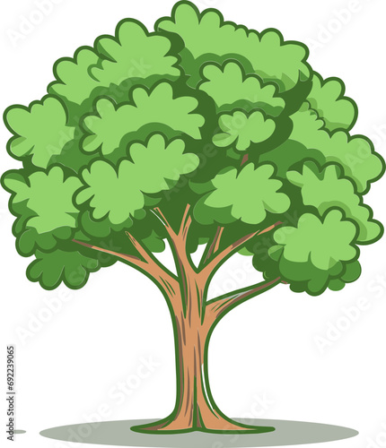 Botanical Beauty Artistic Tree Vector BeautyWhimsical Woodland Illustrated Tree Vector Woodland