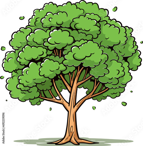 Rustic Reverie Hand-Drawn Tree Vector DreamscapeWhimsical Woodlands Illustrated Tree Vector Stories